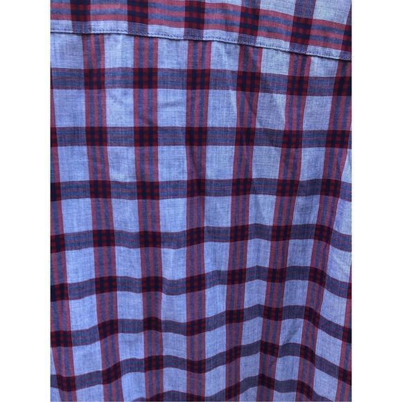 J. Crew Men's White Slim Red Checkered Long Sleeve Button Down Shirt Medium (M) - Picture 3 of 4